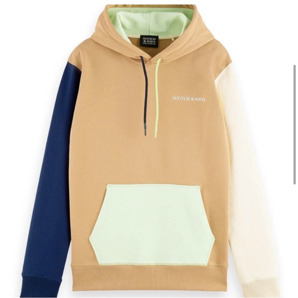 Scotch & Soda Organic Cotton Colorblock Hoodie S